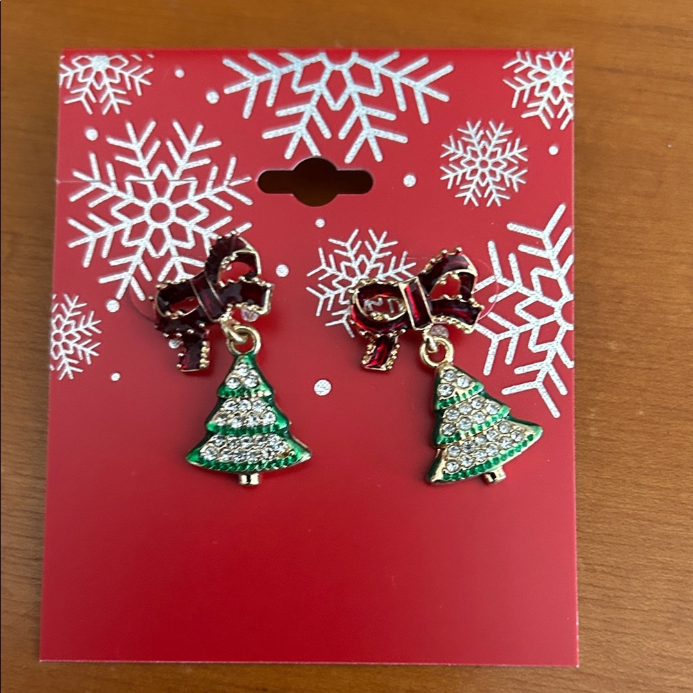 Festive Christmas Tree Earrings